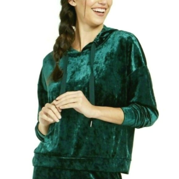 Alfani | Intimates u0026 Sleepwear | Alfani Intimates Women Sleep Hoodie Pajama  Top Pine Green Velvet Size Medium New | Poshmark
